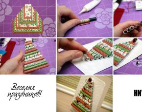 Ako si vyrobiť krásnu novoročnú pohľadnicu vlastnými rukami